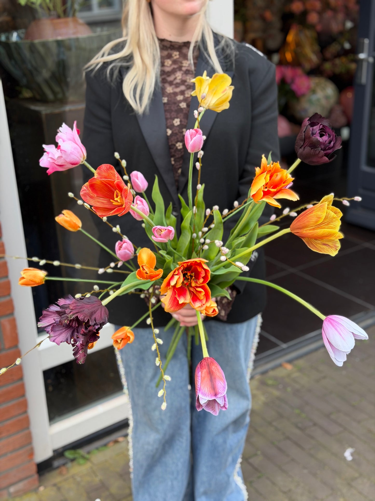 Silk ka mix tulpen boeket