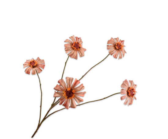 Silk ka zinnia zalm groot