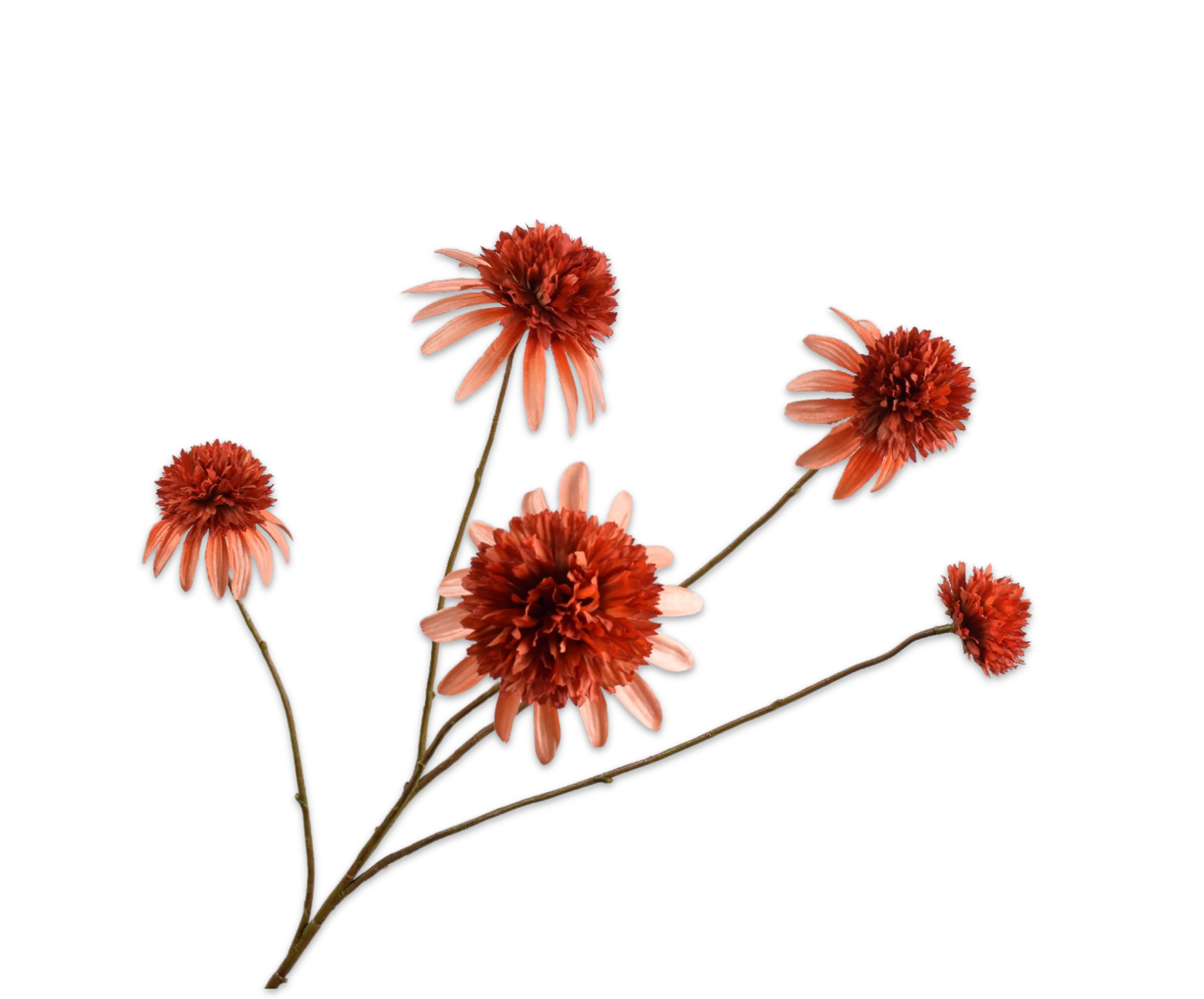 Silk ka rudbeckia tak oranje/rood