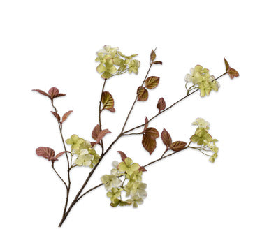 Silk ka hortensia met blad tak groen