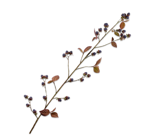 Silk ka braamtak blauw met blad