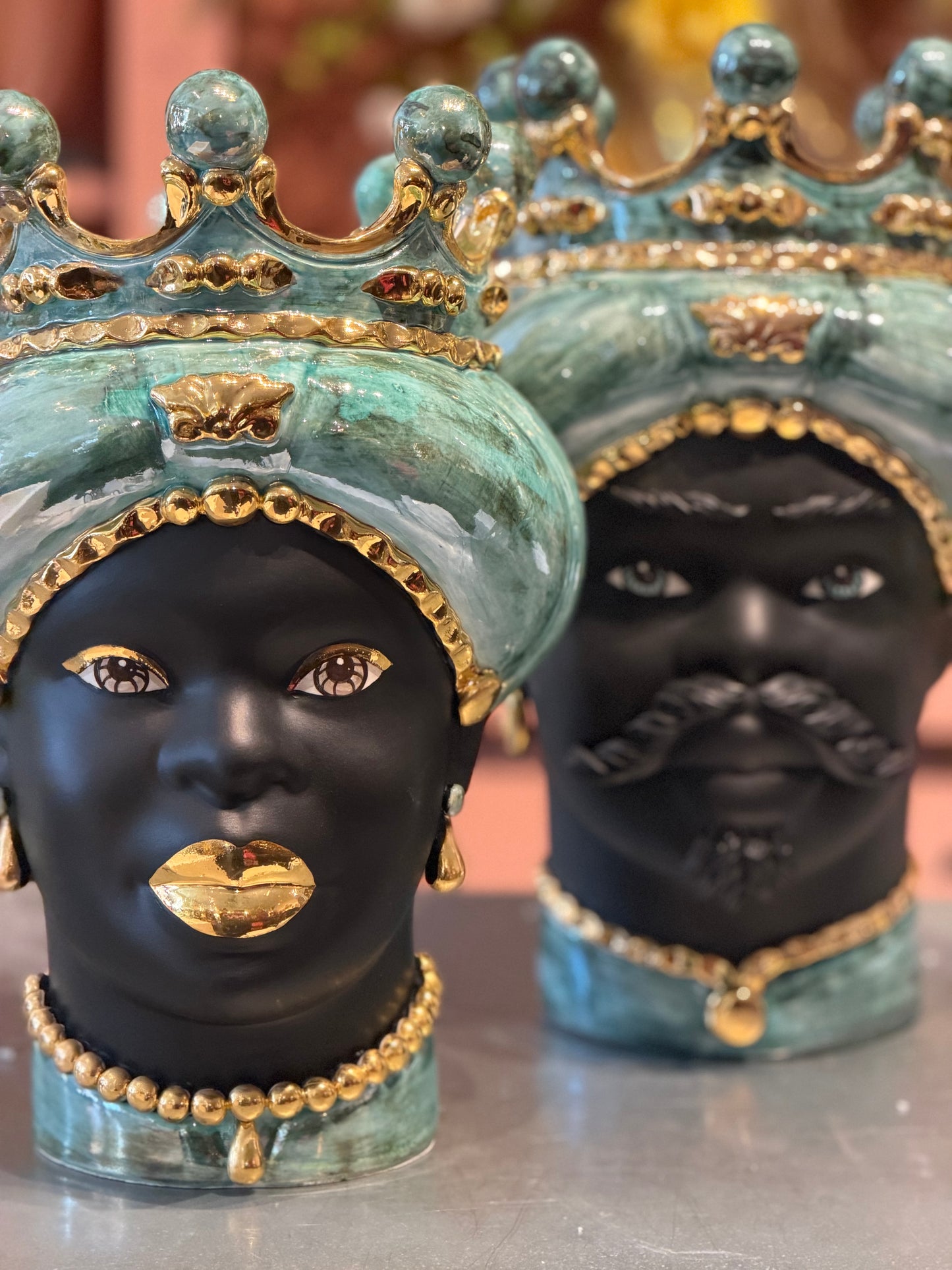 MORO head queen turquoise