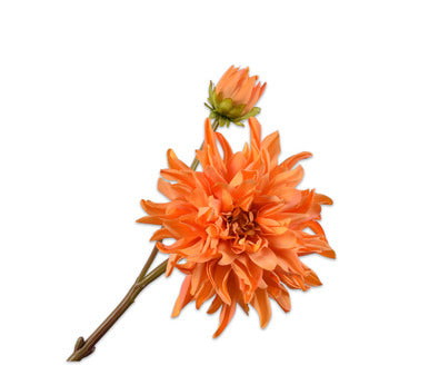 Silk ka dahlia oranje real touch