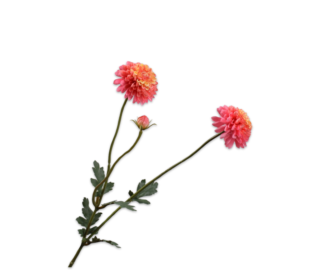 Silk ka chrysant tak roze/geel