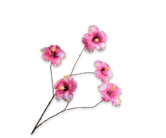 Laad afbeelding in Galery viewer, Silk ka hibiscus tak roze